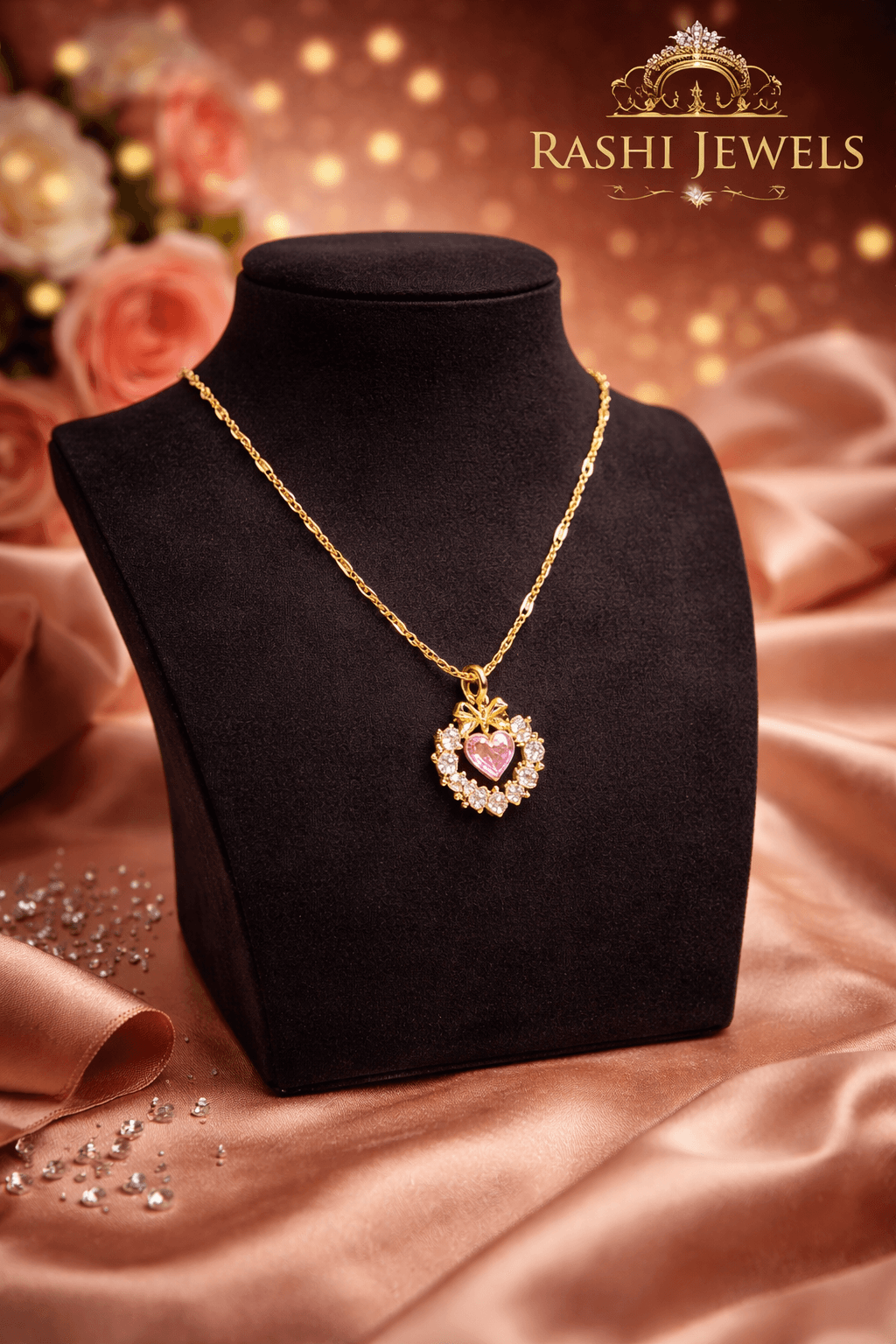 Flower Butterfly Pendant Necklace — image 1
