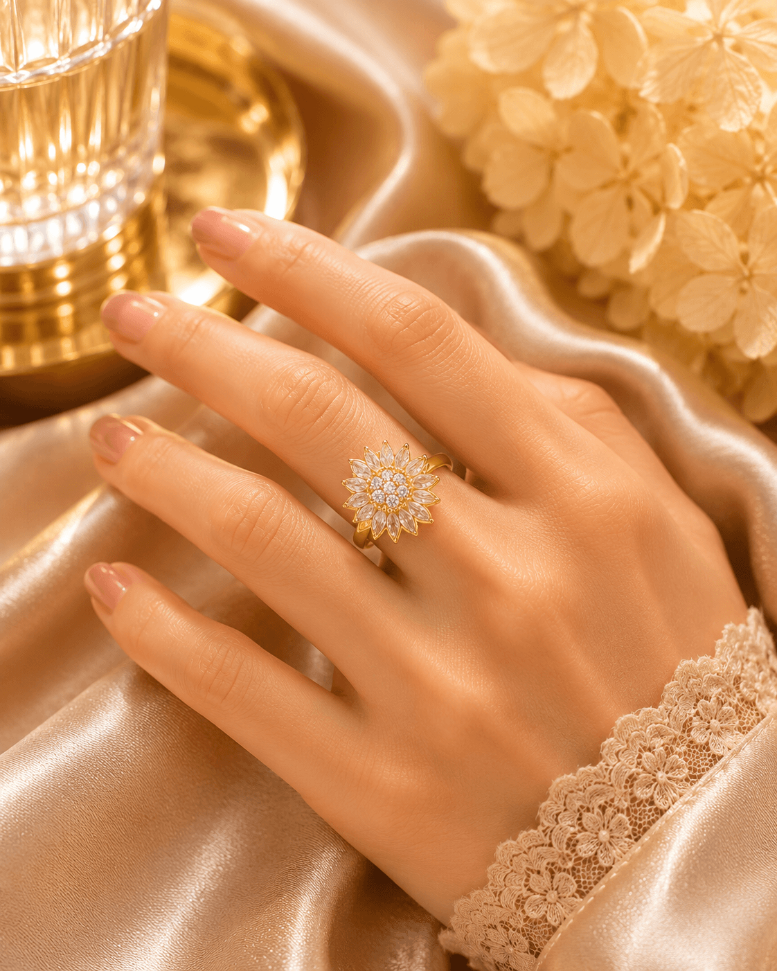 Rotatable Sunflower ring for Women — image 1
